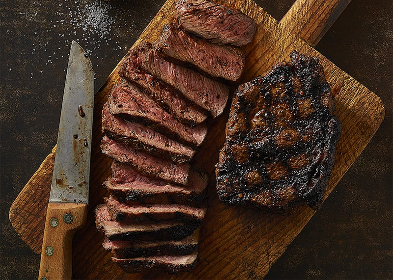 New York Strip Steak with Spicy Coffee Rub